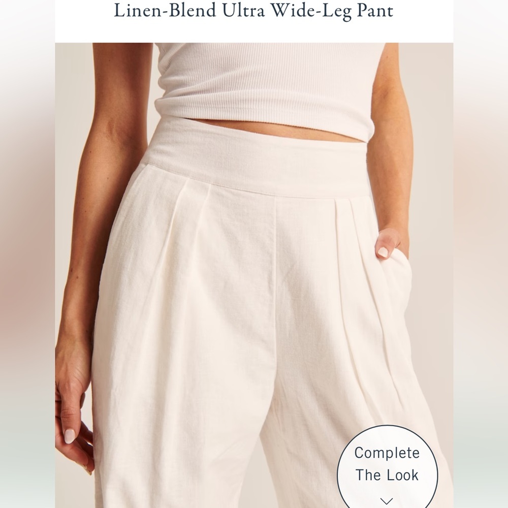 Abercrombie white linen pants